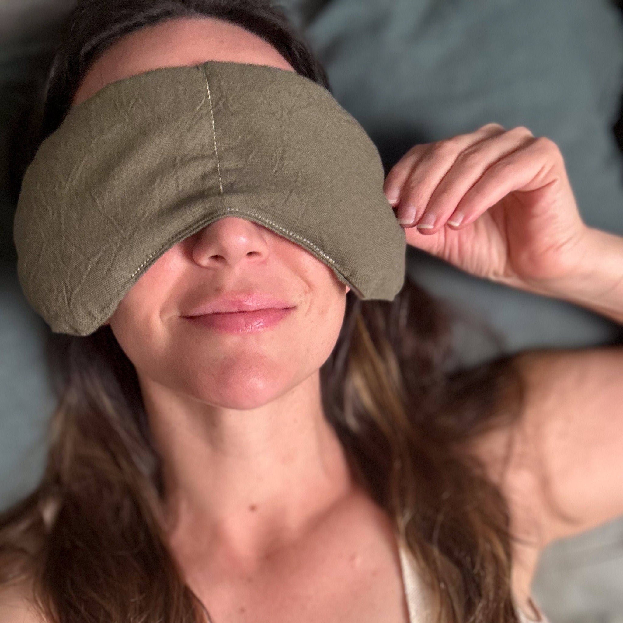 weighted eye pillow - olive