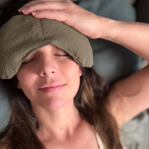 weighted eye pillow - olive