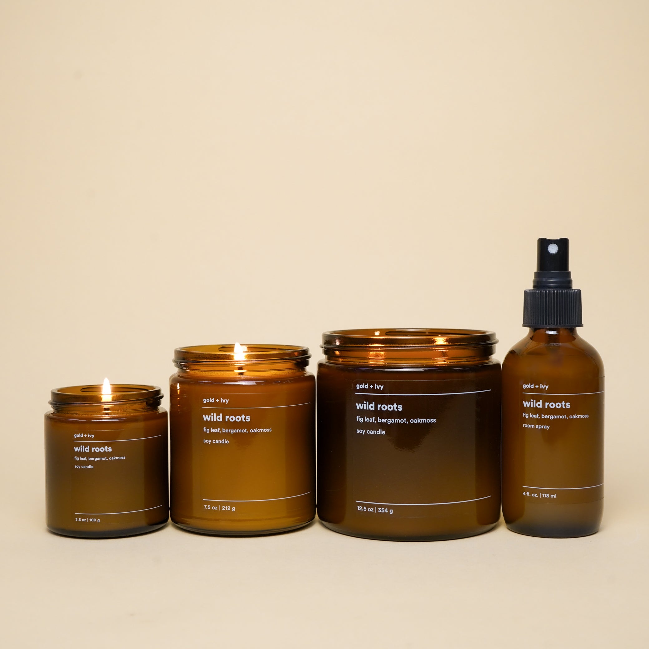 wild roots room + linen spray – gold + ivy