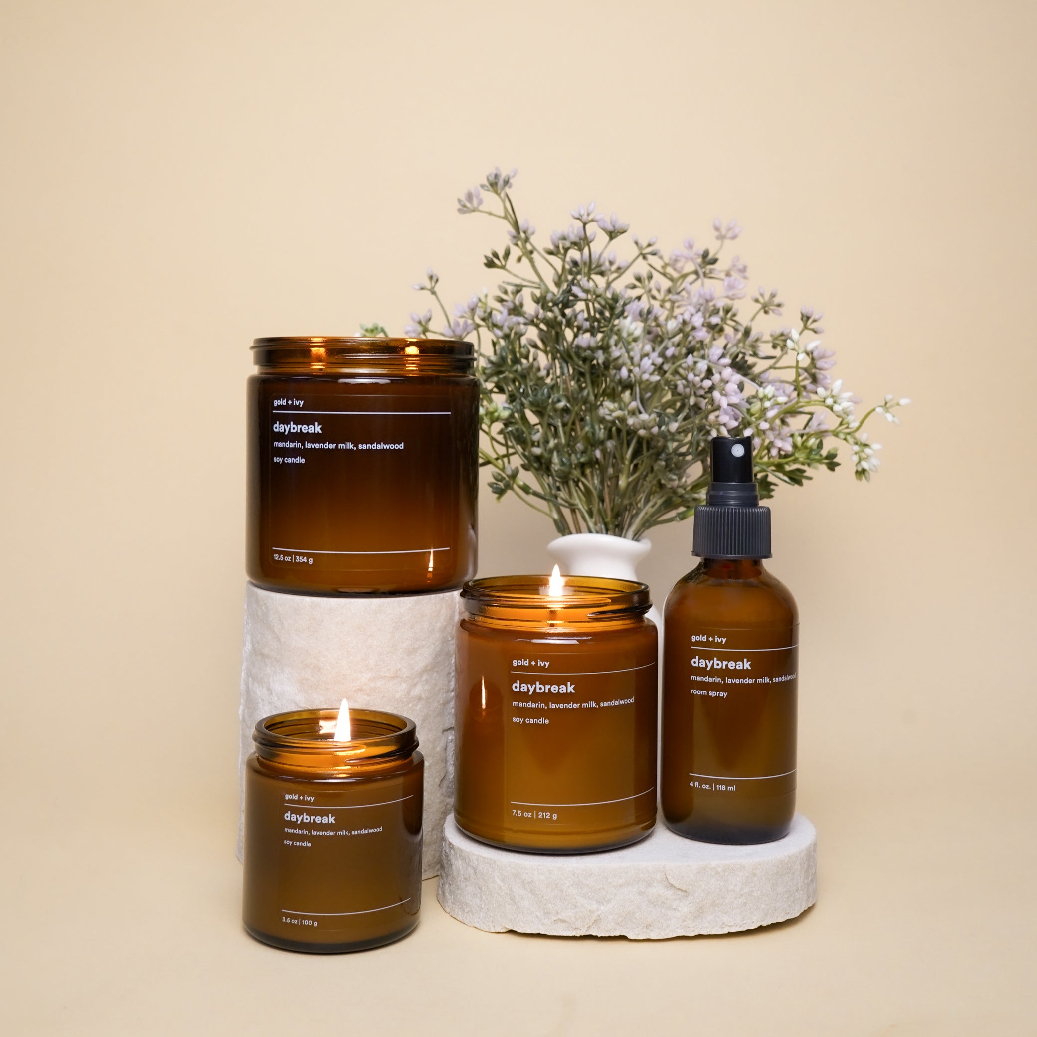 daybreak room + linen spray – gold + ivy