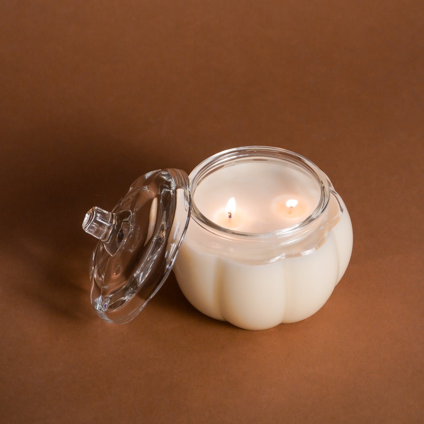 pumpkin glass candle