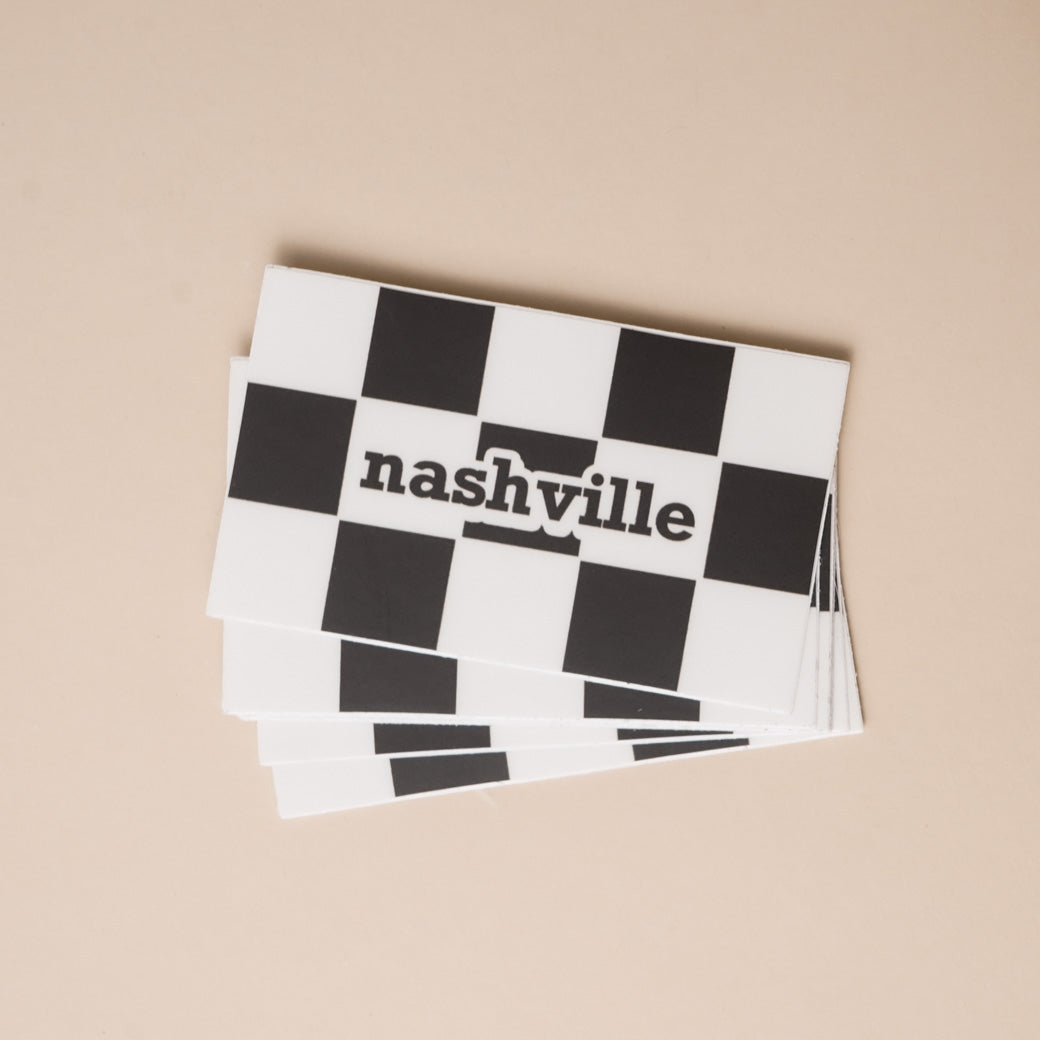 nashville checkered sticker