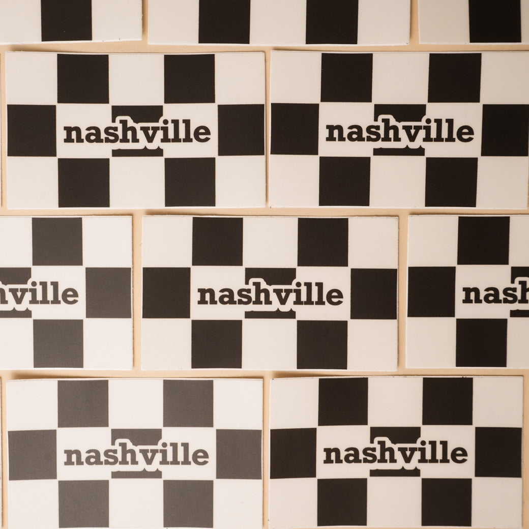 nashville checkered sticker