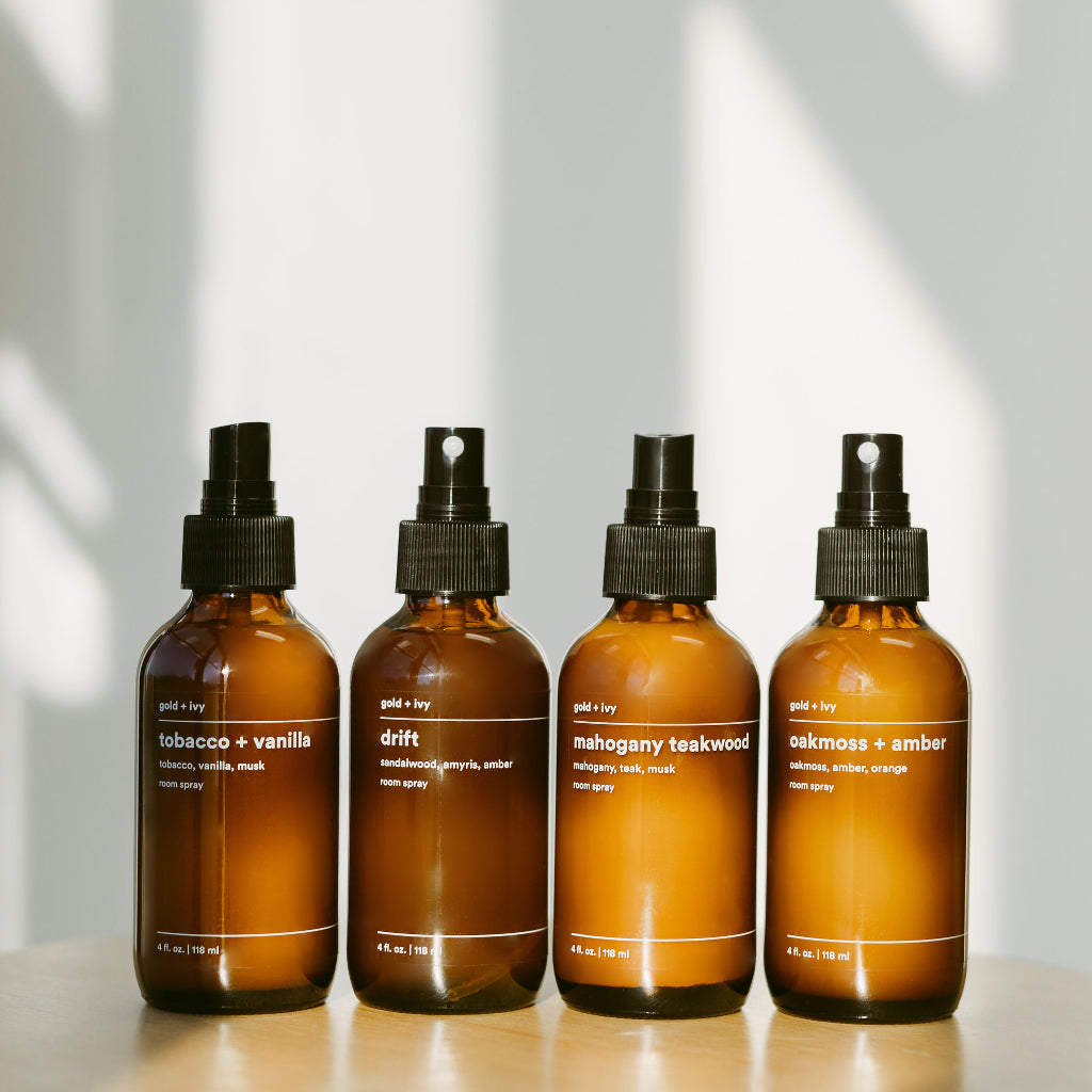 mahogany teakwood room spray – gold + ivy